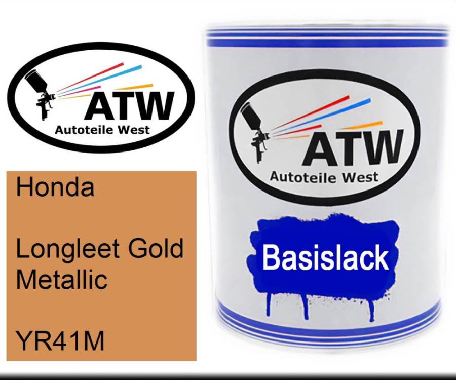 Honda, Longleet Gold Metallic, YR41M: 1L Lackdose, von ATW Autoteile West.